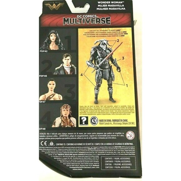 DC Comics Multiverse Wonder Woman Action Figure Ares Collect Connect Series 3+ - Picture 3 of 7